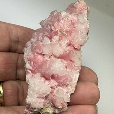 Rhodochrosite With Quartz Crystals On Matrix Cavnic Romania 78 Grams