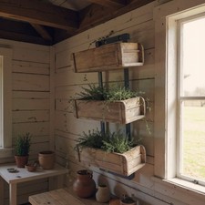 Vintage Brick Mould Wall Rack