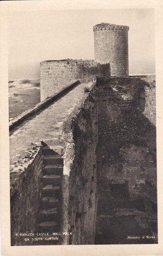Harlech castle curtain - curtain, wall