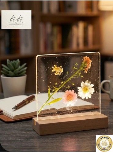 Night light floral resin - night,