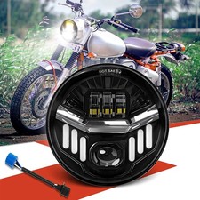 For Royal Enfield Himalayan 7" Motorcycle LED Projector DRL Headlight Hi/Lo Beam