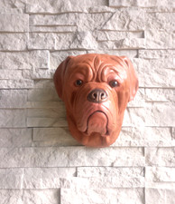 LARGE PAINTED STONE  DOGUE DE