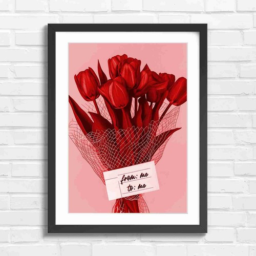 Red tulips from me - to,
