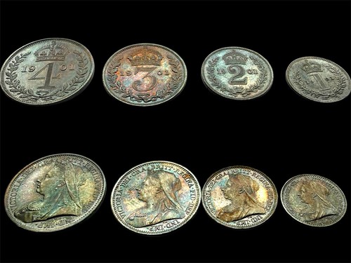 1901 victoria maundy set unc - victoria,