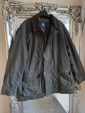 Vintage Burberry Corduroy Green Waxed Jacket 56