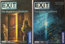 2 x Exit Games The Mysterious Museum & The Sunken Treasure by Kosmos - VGC