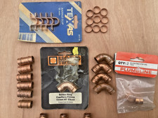 Job Lot  27 Mixed unused items of 15mm Yorkshire Copper Solder Pipe Fittings.