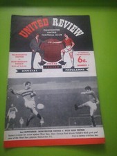 Man Utd (champions) v Nottingham F football programme. LD1. 12.9.1964