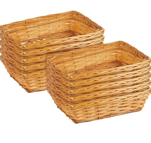 Natural wicker hamper - natural, basket