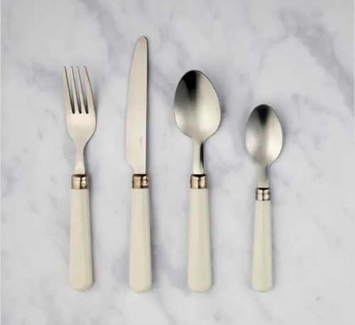 16pc cutlery set - light, cream