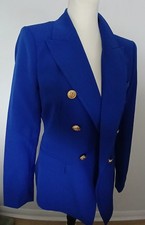 Attentif Paris Royal Blue Blazer With Gold Buttons Size 40 ( Balman Dupe)