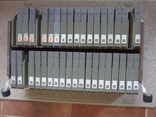 Wooden unit of 31 x vintage