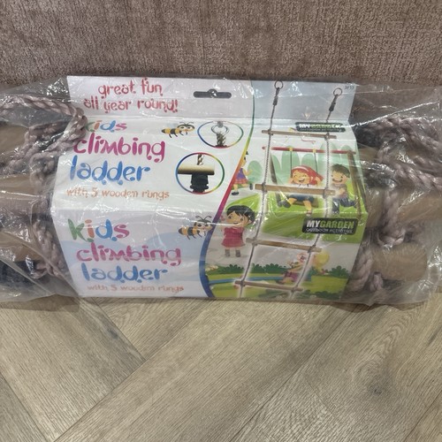 Kids rope wood climbing ladder - wood,