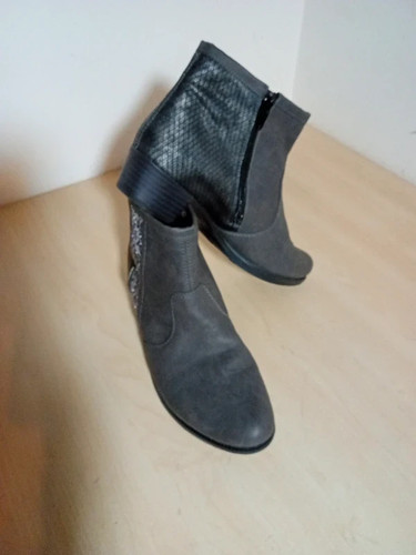 Rieker grey ankle boots ladies - boots,