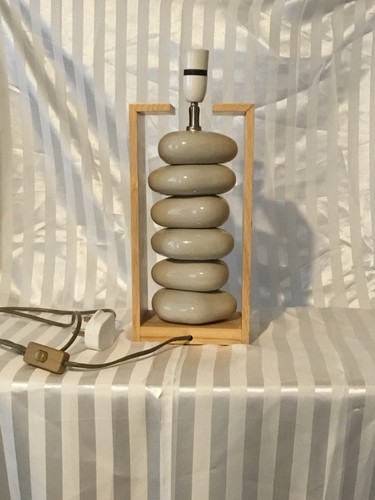 Ceramic wood stacked pebble - ceramic, &