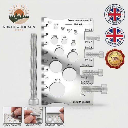 Screw thread pitch gauge - thread,