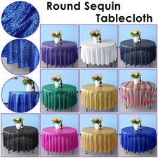 Sequin Tablecloth Round Table