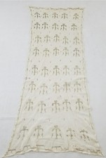 Antique Egyptian Metallic Embroidered Assuit Shawl 144x54cms