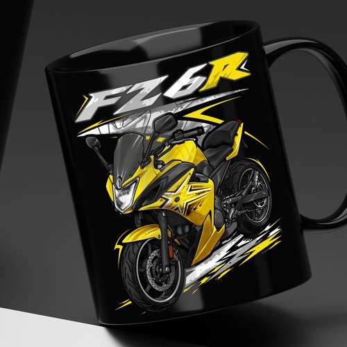 Coffee mug for yamaha fz6r - coffee,