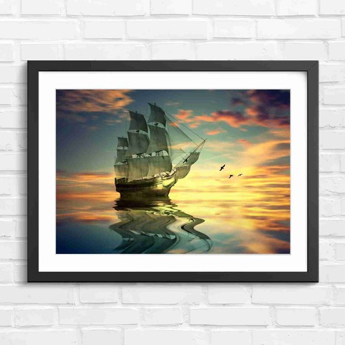 Vintage sailing ship sunset - sailing,