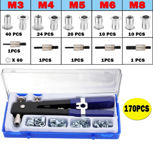 170pcs threaded nut riveter - 170pcs,