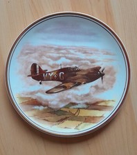 Edwardian Fine Bone China WW2 Hawker Hurricane Collector Plate, 20cm