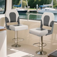 2 Pack Boat Seat Comfy Chair for Sightseeing Boat-Grey