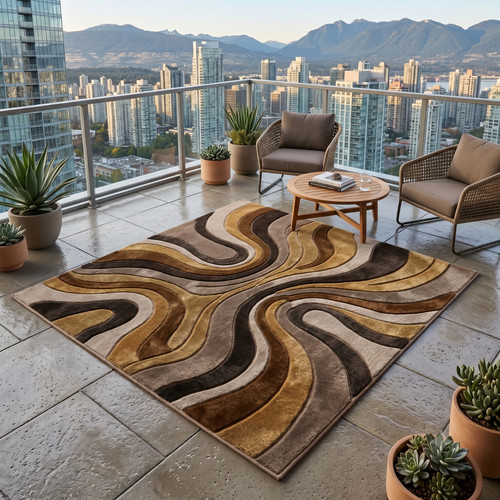 Mid century modern - mid, hand-tufted