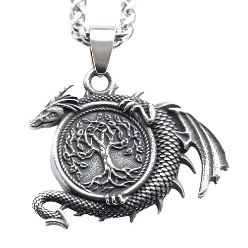 Viking dragon tree life - dragon,