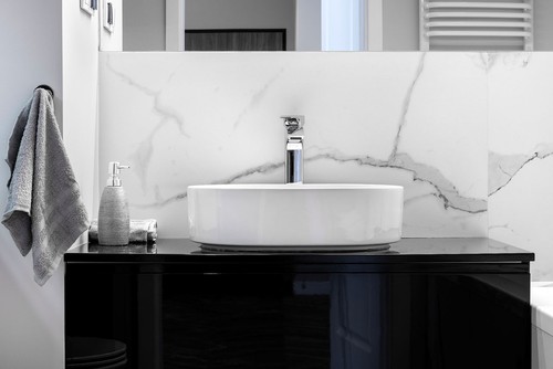 White marble effect matt - marble,