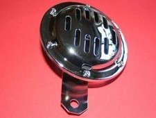 CLASSIC CHROME HORN 6V CAFE RACER CUSTOM TRIUMPH BSA TRIBSA NORTON 100 MM DIA