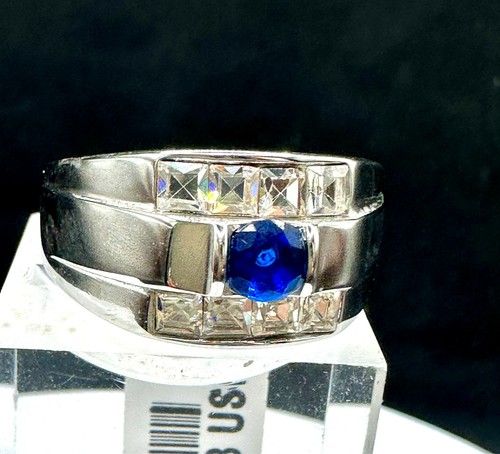 Mens sapphire ring silver - mens,