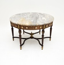 Antique French Marble Top Coffee Table