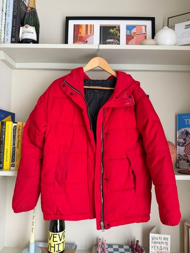Pull bear red puffer jacket - pull,