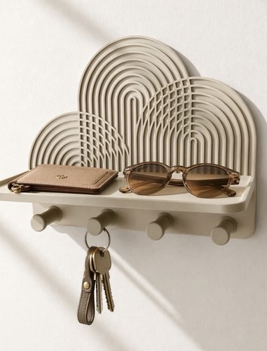 Wall mounted key hooks - mounted,