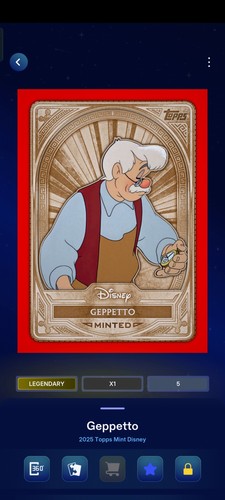 Geppetto topps disney collect - geppetto,