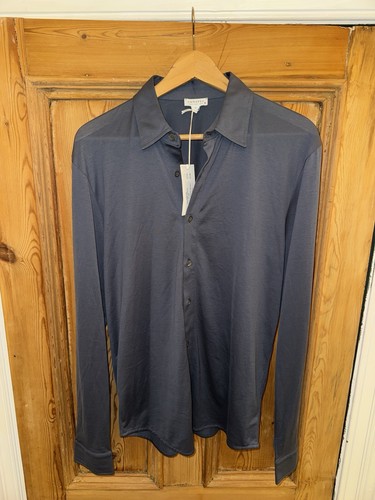 Sunspel men slate blue solid - sunspel,