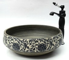 Vintage Floral Black Grey