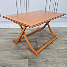 Retro Vintage Myer Mid Century Modern Folding Wooden Coffee Side Table - Danish