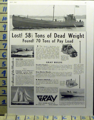1941 gray marine inboard motor - gray,