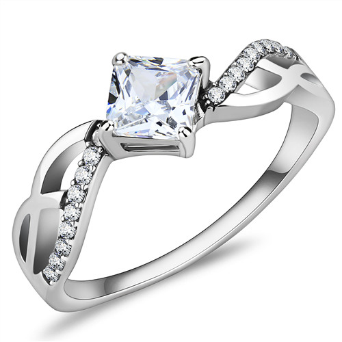 Ladies ring solitaire - cz,
