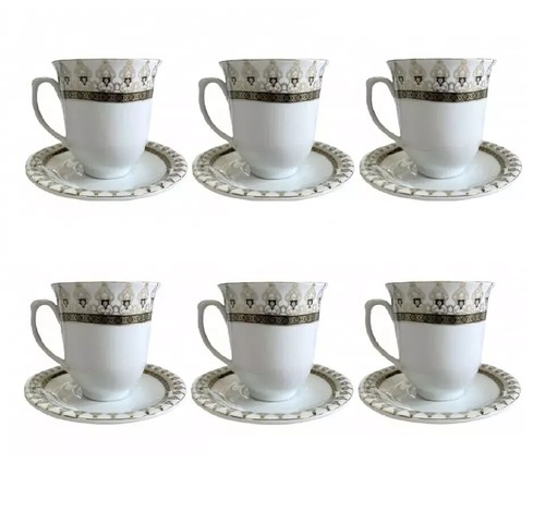 Cup and saucer set piece - and,
