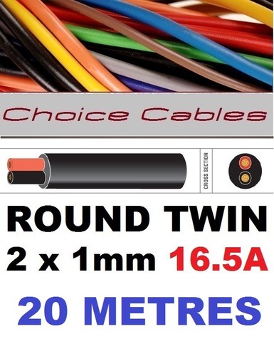 Round twin auto cable core - cable,