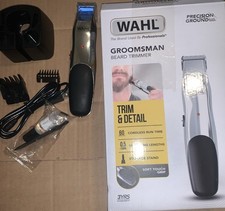 Wahl Groomsman Rechargeable Trimmer for Beard Stubble Moustache Cordless Kit