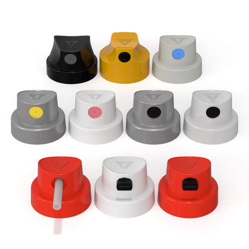 Assorted spray paint caps - assorted,