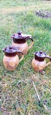 Gwili Pottery Jugs Set Of Three With Lids
