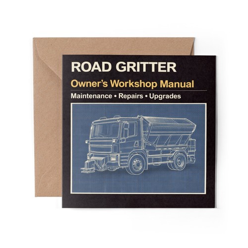 Road gritter greeting card - greeting,