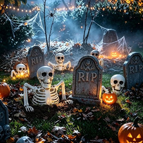 Halloween half body - halloween, skeleton