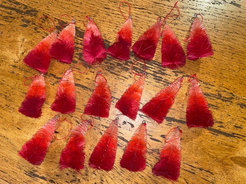 Ombre red bottle brush - ombre,