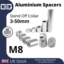 ANODISED Aluminium Standoff Spacers M8 Stand Off Collar Bush